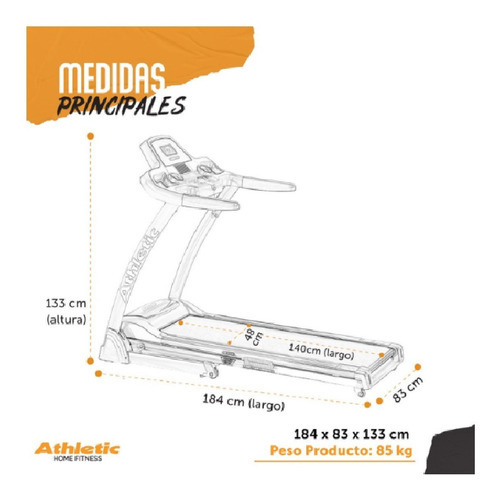 Imagen 8 de 9 de Cinta De Correr Eléctrica Athletic Extreme 3260t