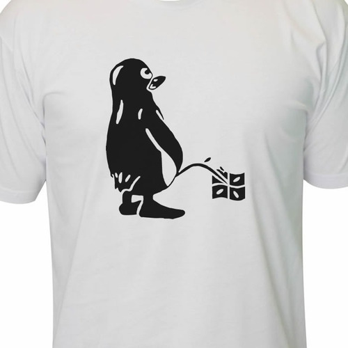 Camiseta Linux Tux Engraçado Geek Nerd 