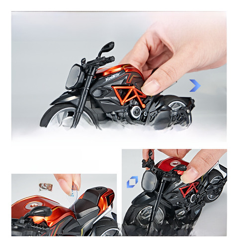 Modelo Mingyuan Alloy Pull Back De Juguete Para Motocicleta