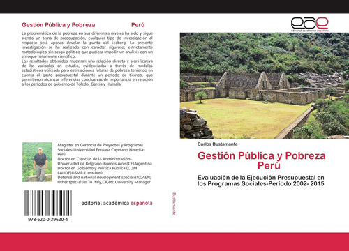 Libro: Gestión Pública Y Pobreza Perú: Evaluación De La En
