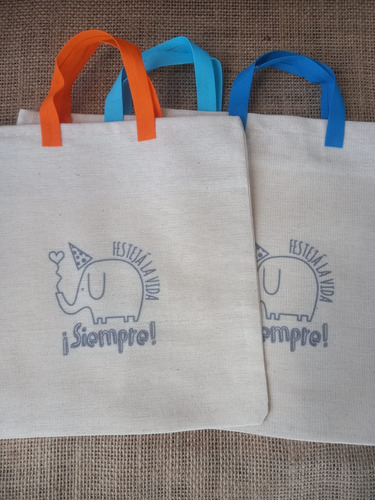 Souvenirs Bolsas Diseños Cumpleaños - X10 Unidades Festeja La Vida