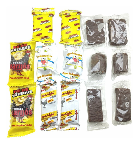 Imagem 5 de 7 de Doce De Amendoim Paçoca Pé De Moleque Com Chocolate Caixa