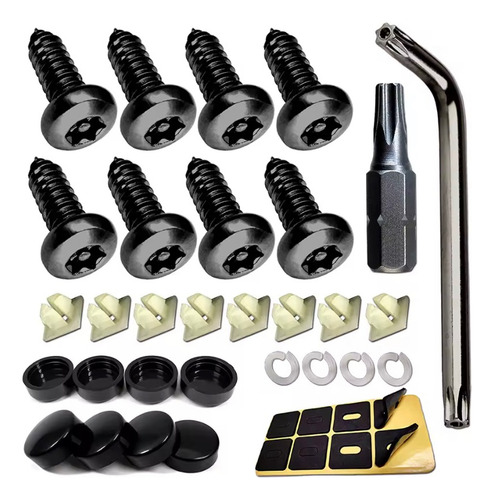 Tornillos Negros Para Placa De Matrícula, S Antirrobo Para P