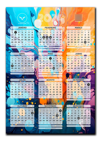 Calendário De Parede (cartaz) 2024 - Art Paint