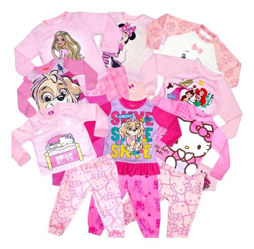 Set De 2 Pijamas Invernales Para Bebe Niña