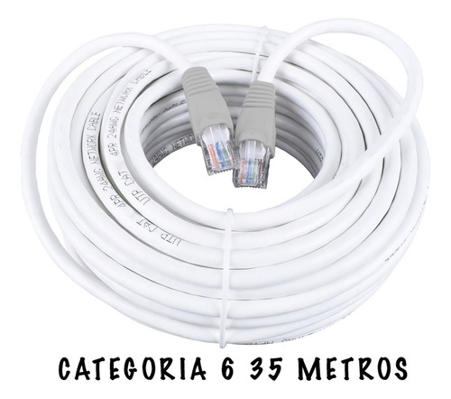 Cable Utp Categoria 6 Red Ponchado Ethernet Por 35 Metros