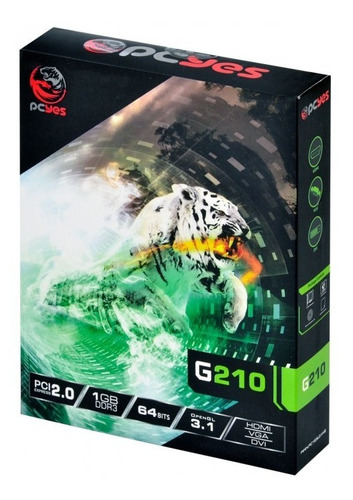 Imagem 5 de 5 de Placa Vídeo Pcyes Geforce Gt210 1gb Ddr3 Hdmi Vga Dvi