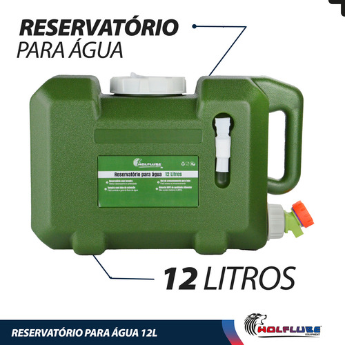 Galão Reservatório De Água Camping Viagem 12l C/ Torneira