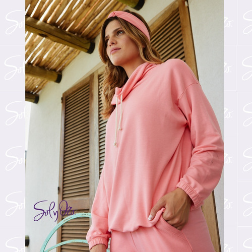 Pijama Buzo Manga Larga Cuello Y Babucha Sol Y Oro 70103sy