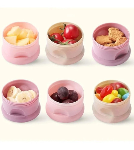 Imagen 4 de 5 de Recipiente Para Leche Cereal Alimentos Para Bebe 3 Niveles