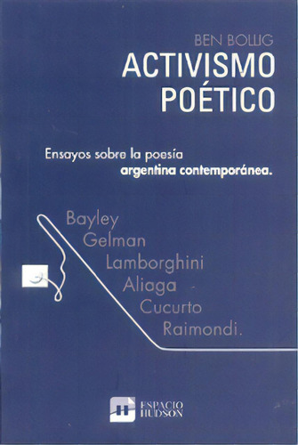 Activismo Poético: Ensayos Sobre La Poesía Argentina Contemporánea, De Bollig, Ben. Serie N/a, Vol. Volumen Unico. Editorial Espacio Hudson, Tapa Blanda, Edición 1 En Español, 2013