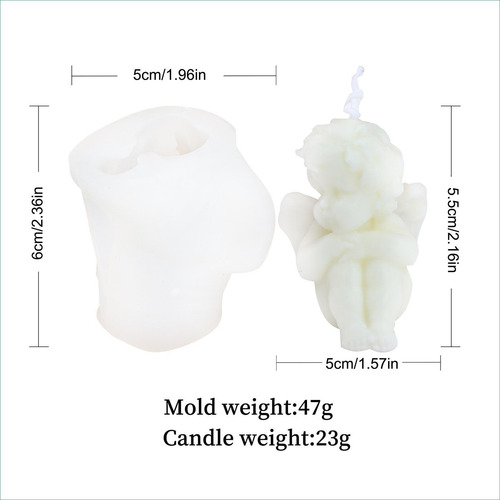 Bebé Ángel Moldes De Silicona Molde De Vela De Silicona M