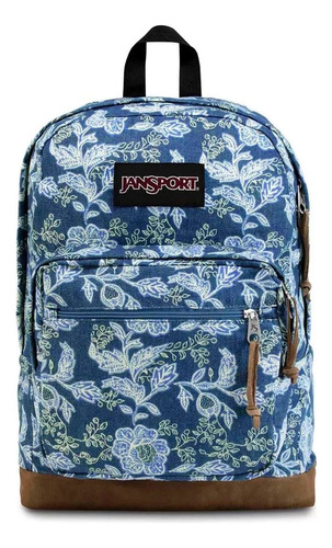 Mochila Urbana Jansport Mochila Jsootzr6-53f Color Azul Acero Diseño Estampado 31l