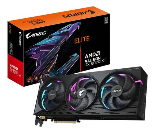 Gigabyte Radeon Rx 9070 Xt Aorus Elite 16gb Gddr6 Dp Hdm Rgb