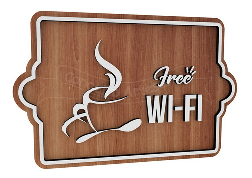 Placa Informativa Free Wifi Shopping Cafeteria Hospital Bar