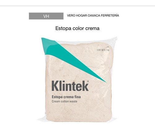 Estopa Color Crema Paquete Con 10 Kilos 57001  Klintek