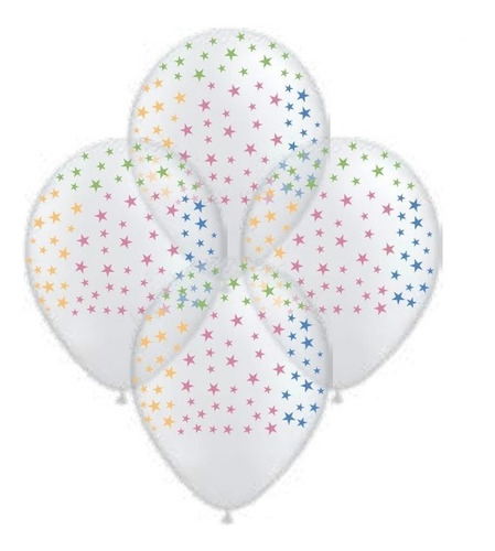 Globos Estrellitas Pastel 12 Pulgadas X50 Unid Chirimbolos 