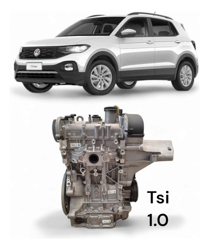 Motor Parcial Volkswagen T-cross 2021 Tsi 1.0 Com 13 Mil Km (Usado)