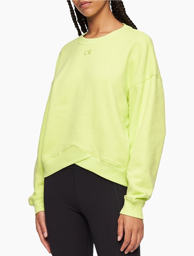 Sweater Mujer Calvin Klein Lime Fizz Chevron Hem