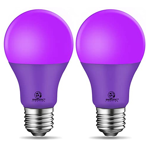 Bombilla Led Morada Energetic A19, Equivalente 40w, Bas...