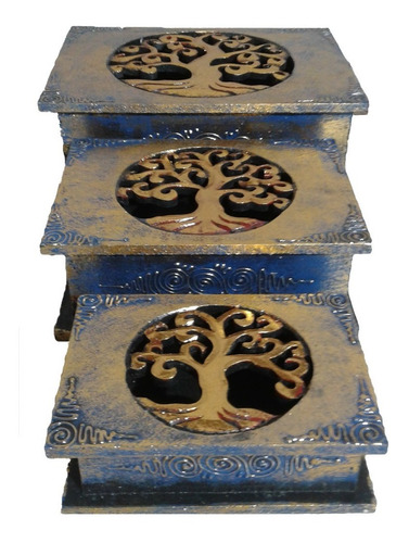 Imagen 2 de 2 de Set De 3 Cajas De Madera De Albesia - Varios Modelos