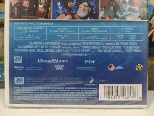 Pelicula Las Aventuras De Peabody Y Sherman Rob Minkoff Dvd