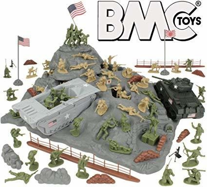 Bmc Ww2 Iwo Jima Ejército De Plástico - Isla, Tanques Y Sold