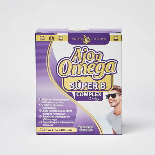Ajo Y Omega Nutrition Súper B Complex Energy Corazón Estrés Sabor Sin Sabor