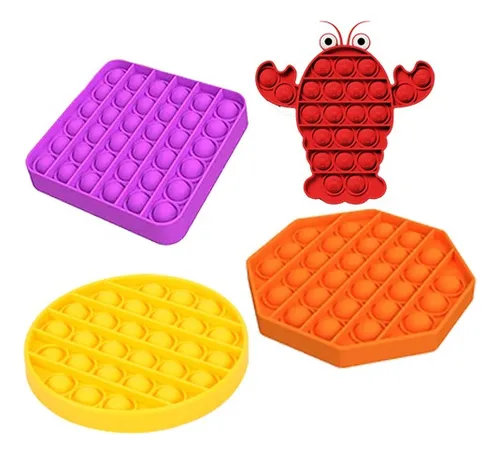 comprar 4 Peças De Brinquedo Pop It Fidget Bubble Fidget Empurre Pop