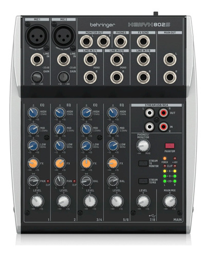 Consola Mezcladora Behringer Xenyx 802s Usb 8 Canales 