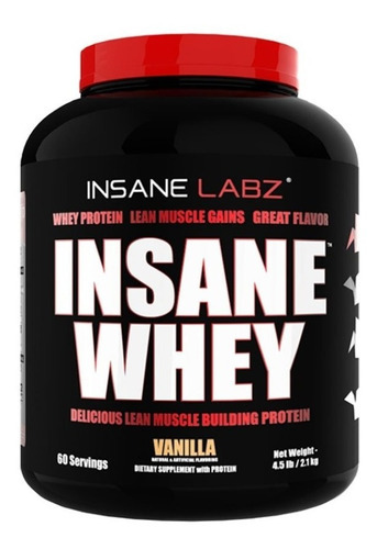 Proteina Insane Whey Inane Labz 4.6 Lb Los Sabores Sabor Vainilla