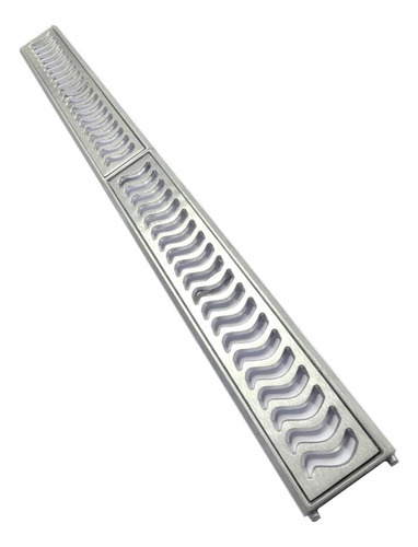 Ralo Grelha Linear 10x100 Com Aro De Fixação(2pç 10x50)