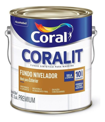 Coralit Fundo Sintético Coral Nivelador 3,6l