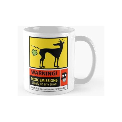 Taza Señal De Peligro De Emisiones Tóxicas Calidad Premium