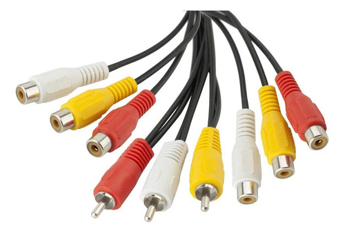 Divisor Rca Teninyu 3, 3 Rca Macho A 6 Rca Enchufe Av Audio