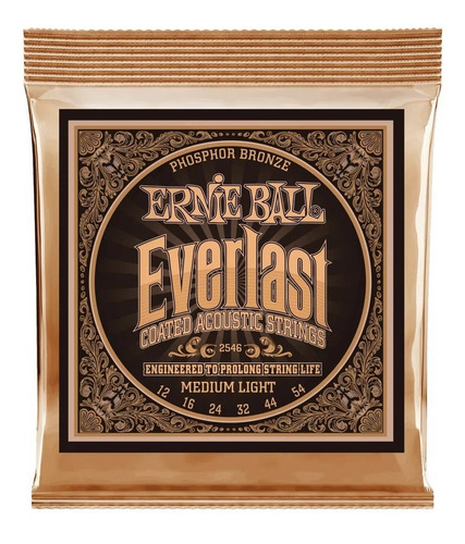 Encordado Acustica Ernie Ball P02546 Everlast Coated 012 054