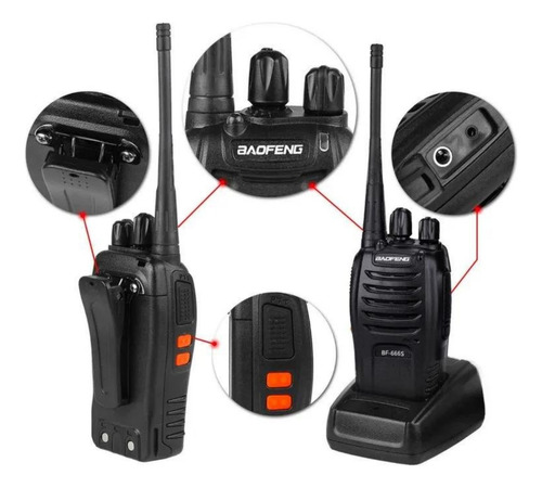 Radio Transmisor 2 Vías Walkie Talkie Baofeng Bf-666s
