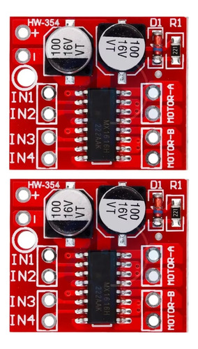 2 Piezas Puente H Mx1508 Mini L298n Doble Pwm Driver Motor