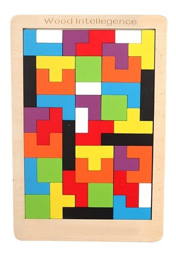 Tetris Madera Rompecabezas Colores Juego Didactico 