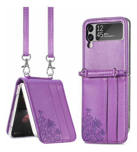 Funda Tipo Cartera Para Samsung Galaxy Z Flip 3 Piel