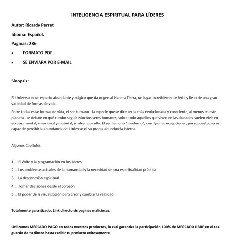 Inteligencia Espiritual Para Líderes