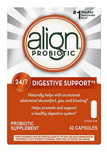 Align Probiotic, Suplemento Probiótico Diario Para La Salud Digestiva, Recomendado Por Médicos Y Gastroenterólogos, 42 Cápsulas
