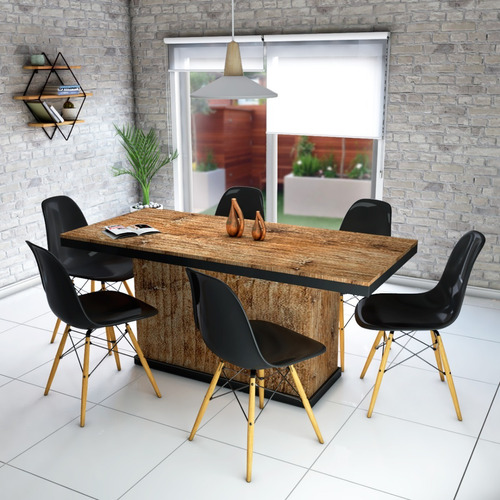 Mesa Comedor Cocina Hogar Moderna Rectangular