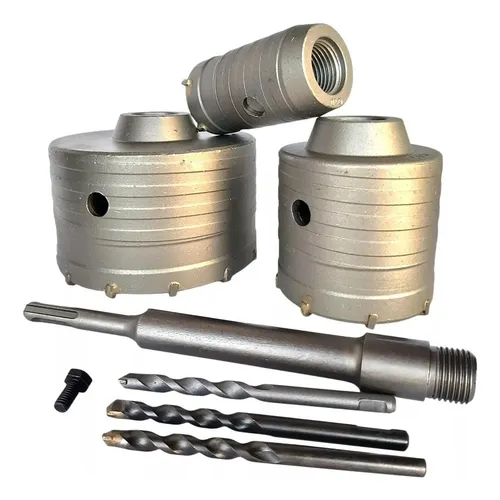 Set 3 Broca Copa Diamantada Concreto Hormigón 65 80 100 /uss