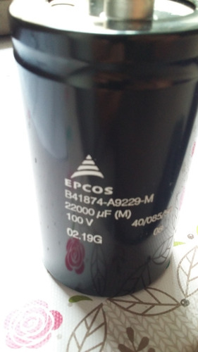 Imagem 10 de 10 de 2x Capacitor Eletrolitico 22.000uf X 100v * Epcos * 22000uf