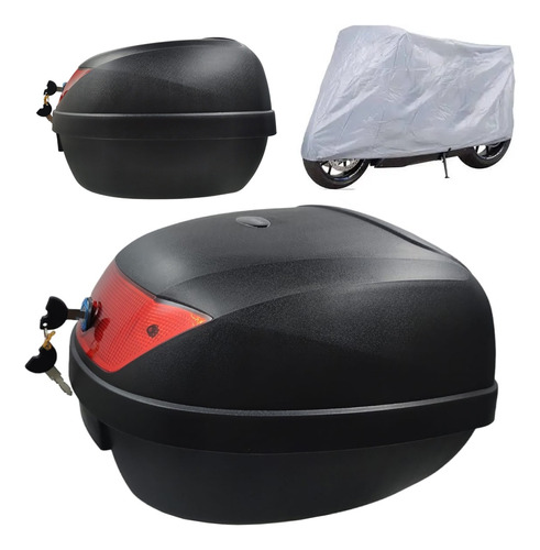 Caja 2 Cascos Baul Porta Equipaje Moto Top Case Funda Gratis