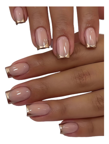 Uñas Postizas A Presión, 24 Piezas Frencha07