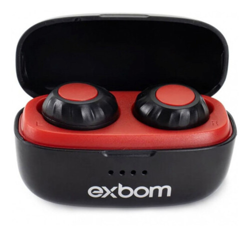 Fone De Ouvido Bluetooth 5.0 In-ear Preto/vermelho Btws-s30