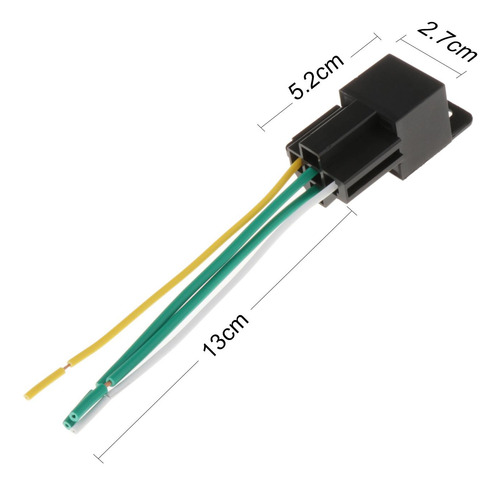 3 Nuevo Spdt Nc Con Arnés Enchufe Four Pin 12v 40 Amp De