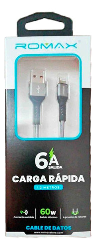 Cable Romax Lightning A Usb 1.2m Para iPhone